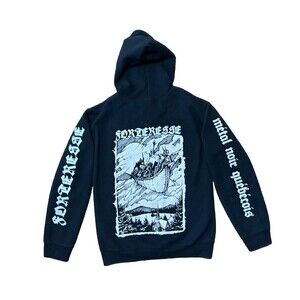 Forteresse Metal Noir Quebecois Black Canadian Metal Ship Hoodie Merch Small
